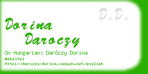 dorina daroczy business card